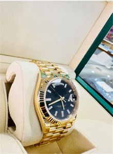 2023 Diver Sport Wristwatch President Day Date 228238 18K Yellow Gold Black Baguetter Dial Brand New Men's Automatic Watch