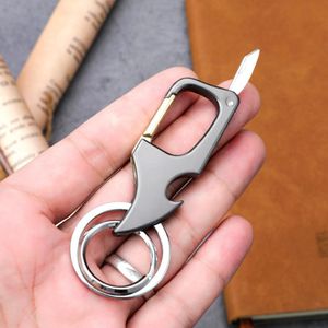 Mini Knife Folding Bottle Opener KeyChain for Men Multifunktionell midjemonterad Carabiner Key Chains Car Key Chains Ryggs￤ck Pendant Tillbeh￶r