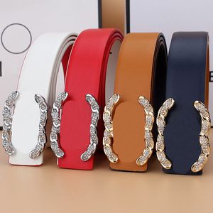 Belts designers luxurys belt for women designer Diamonds business style Diamonds belt Fashion Leisure temperament versatile material leather womenbelts nice