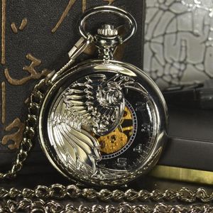 Taschenuhren TIEDAN Steampunk Luxus Mode Antike Skelett Mechanische Uhr Männer Kette Halskette Casual Fob