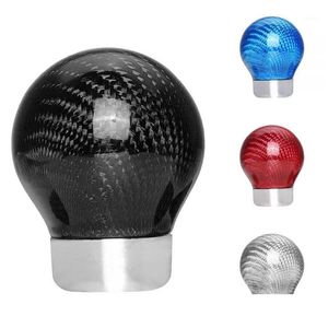 Car Dvr Shift Knob Car Gear Round Thread Shifter 5/6 Speed Manual Transmission Carbon Fiber Color Adapters1 Drop Delivery Mobiles Moto Dh7Pd