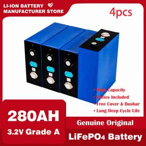 3.2V 12V LiFePO4 280Ah 310ah Battery Pack Grade A Bateria Cycle Prismatic For Solar DIY Lithium Ion Rechargeable Batteri Cells