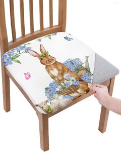 Chair Covers Easter Sheep Chicken Butterfly Seat Cover Dining Stretch Cushion Home Kitchen Slipcover