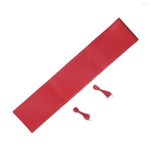 Steering Wheel Covers 15" DIY Red Cover Trim Wrap Protector Hand Sewing Needle Thread Kit For Car Universal 37-38cm