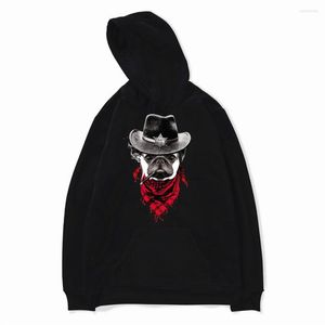 Men's Hoodies Cowboy Dog Cowdog Pug Sweatshirt Men Fashion Mens Tracksuits Moleton Masculino MWT094