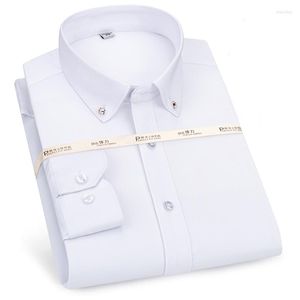 Camisas de vestido masculinas colar para masculino de gola de manga comprida fibra de fibra de bambu machos de fibra de bambu machos de camisa formal