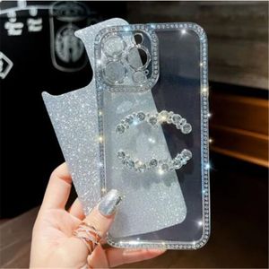 Casos Designer Phonecase Glint Rhinestone Mobile Phone Case para Iphone 15 14 15Pro 14Pro 14Plus 14ProMax 13P 12 11 XR Galaxy S23 Retro Capa à prova de choque Shell