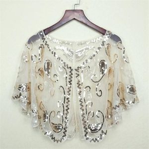 Women's Jackets Elegant Women Short Lace Shawl Capes Europe And America Lady Sequins Wrap Bolero Accessories Coat Princess Tops Outwear 1606