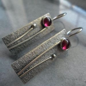 Dangle Earrings & Chandelier Ethnic Long Geometric Round Red Stone Retro Ancient Metal Tree Branch Plant Drop For Women