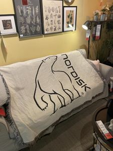 Filtar söt isbjörn bomullstråd textil fritid filt säng soffa dekorativ