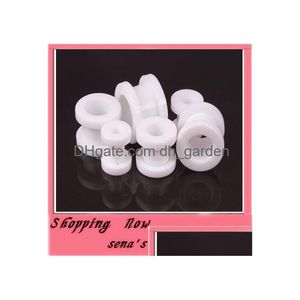 Plugs Tunnels 100Pcs Mix 212Mm White Solid Acrylic Screw Ear Plug Body Piercing Jewelry Flesh Tunnel Drop Delivery Dhgarden Dh0Lz