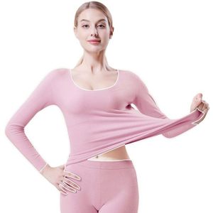 Men's Thermal Underwear Autumn And Winter Ladies Warm Set Double - Face Matte Hair Plus Thin Trousers Women