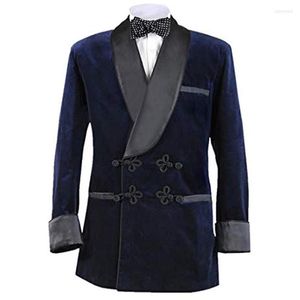 Erkekler Erkekler Siyah Sigara Ceket Tasarımcısı Şık Düğün Partisi Smokin Blazer Coat Velvet