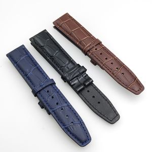 20mm Bamboo Crocodilo Couro de Coloque de Fivela de 16 mm Strap para o relógio IWC