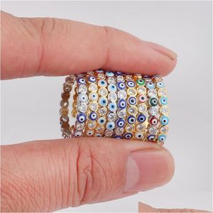 Auto Dvr Band Ringe Frau Mann Fingerring Weibliche Böhmische Bösen blick Für Frauen Männer Männlich Mode-accessoires Vintage-Schmuck Großhandel 202 Dhwuh