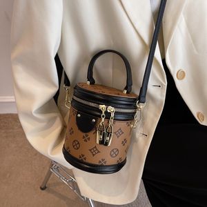 2023 Spliced bucket bag Evening Bags Women Ladies Fashion Messenger Bag Shoulder Multiple Colour Small Crossbody Leather