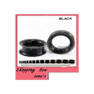 Plugs Tunnels Mix 425mm 48st/Lot Double Flare Sile Ear Plug Flesh Tunnel Mätar Piercing Earring Expander Traugs Body Jew Dhgarden DHMHC