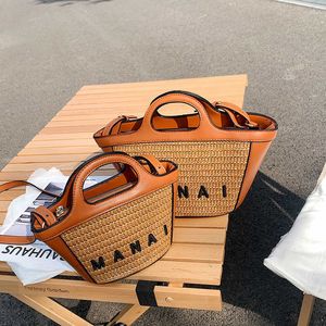 Cesto di verdure in paglia piccola borsa da donna 2023 nuova popolare borsa a tracolla versatile borsa a tracolla