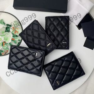 14 x 10 cm schwarze Lammfell-Kaviar-Leder-Geldbörse, Gold- und Silber-Hardware, Mini-Handtaschen, klassische Designer-Clutch-Taschen, luxuriöse Geldbörse, Kartenhalter für Damen, mehrere Taschen