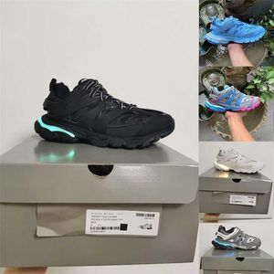 10 giorni consegnati scarpe triple-S LED Bianca 3M Triple S 3.0 Running Shoes Release 3 Tess Gomma Maille da jogging Sport Sport Sneaker Dimensioni 36-452xy22xy2