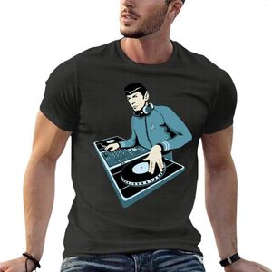 メンズTシャツDJスポックスターパロディ面白い特大シャツメンズ服コットンストリートウェアラージサイズトップティー