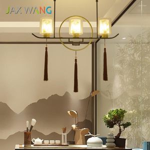 Kolye lambaları Çin tarzı led ölçek lambası yemek odası için basit, yatak odası aydınlatma ev dekorasyon aydınlatma armatürleri