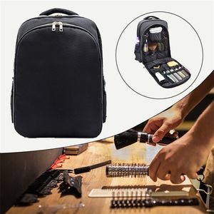 Armazenamento de salão com bolso de bolso de grande capacidade Bolsa de ferramentas para barbeiro Backpack Organizador cosmético Zipper Rodado de corte Y337V