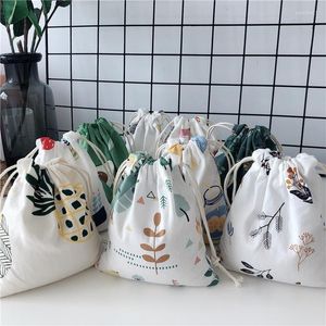 Alışveriş Çantaları 1 PCS Keten Drawstring Pouch Depolama Paketleri Ambalaj için Hediye Düğün Partisi Noel Şeker