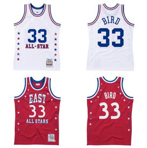 Larry Bird Stitched basketball Jersey S-6XL Mitchell Ness jersey 1983 1986 Star Mesh Hardwoods Classics retro jerseys Men women Youth 33