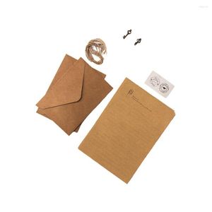 ギフトラップ1/2/3/5 Kraft Envelope School Accessory No Burrs Letter Paper Handmade Envelopes SEAL SEAL SEAL SEAL