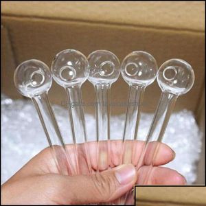 Rökande rör Pyrex Glass Oil Burner Pipe Clear Color Quality Transparenta STOR TULE Tubes Nail Tips Drop Delivery 2021 DHMHL