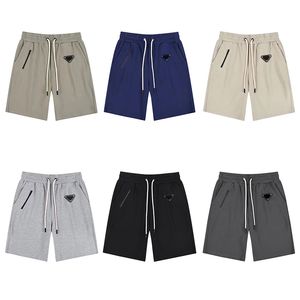 Loose Mens Shorts Solid Color Track Pant Casual Couples Joggers Pants High Street Shorts Man triangle metal Short Womens Hip Hop Streetwear Over Size xl 2xl 3xl