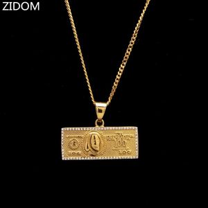 Anhänger Halsketten 2023 Angekommen Gold Farbe Edelstahl HipHop Eine Million Dollar Mode Halskette Männer Hip Hop Schmuck