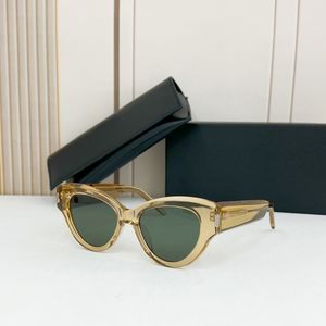 506 Occhiali da sole Cat Eye trasparenti gialli verdi per donna Occhiali da sole Designer Occhiali da sole Occhiali UV400 con scatola