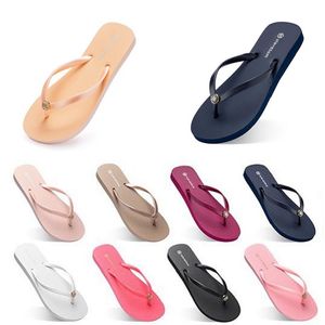 Fashion Slippers Beach Sapath Flip Flops Womens Orange Navy Bule Branco Preto Vermelho Rosa Purple Amarelo Marrom Verão de verão 35-38