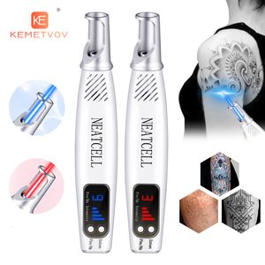 Face Care Devices Picosecond laser pen red and blue light treatment tattoo scar mole freckle pen acne skin pigment removal portable beauty instrum 230217