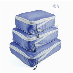 Storage Bags 3 Pieces Packing Cubes Set Travel Luggage Packing Organizer Travel Compression Suitcase Bags 230217