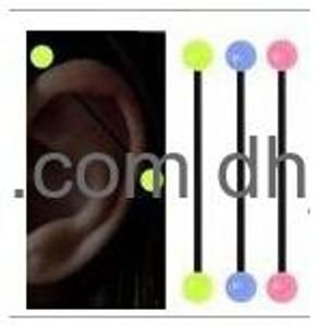 Plugs Tunnels Ear Plug Acrylic Glow In Dark Body Piercing Jewelry Industrial Barbell Mticolor 50Pcs/Lot Drop Delivery Dhgarden Dh5Hf