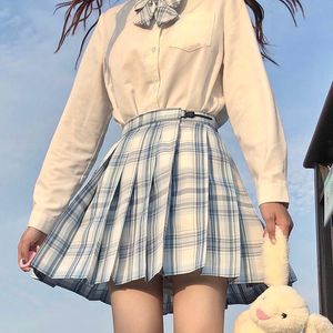 Skirts Women Pleated Japanese School Uniform High Waist Sexy Cute Mini Plaid Skirt Summer JK Students Clothes 17 Color