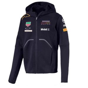 F1 гоночный костюм весна и осень плюс флисовый капюшона Sweater 2021 Сезон командной куртки настройка одежды с тем же 3314