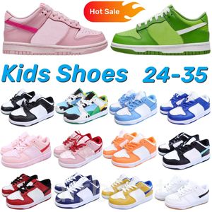 Chaussures Kids Low Dunks Boys Sports Dunke SB Girls Baby Baby Sneakers Designer Trainers Running Basketball Shoe Chunky Black Kid Youth pour tout-petit Triple Triple Pink H2KK #