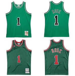 Derrick Rose Custom basketball Jersey S-6XL Mitchell Ness jersey 2008-09 Mesh Hardwoods Classics retro jerseys Men Women Youth 1