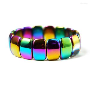 Strang Mode Bunte Hämatit Charme Armbänder Männer Natur Für Frauen Positive Energie Stein Armband Glück Schmuck