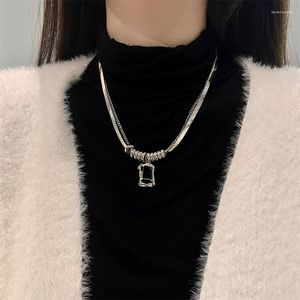 Choker Boho Korean Gemstone Pendant Necklace Fashion Creative Creative Multilayer chunky Ladies Necklaces for women Jewelry