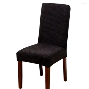 Chair Covers Solid Color 1 Seat Cover High Quality Fabric Elastic Knitted Dining Restaurant Stool Wrap Furniture Housse De Chaise