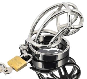 Chastity Devices New Chastity Belt Male Device with Big Urethral Outlet Easy To Pee 55mm Cage Stainless Steel Cock Cages for Bdsm