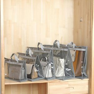 Storage Bags Transparent Handbag Bag Organizer Dust Cover Purse For Closet With Zipper