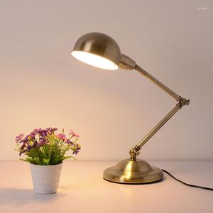 Table Lamps American Desk Lamp Eye Protection Metal Folding El Home Decoration Computer Study Bedroom Bedside