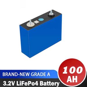 3.2V LifePo4 Uppladdningsbart batteri 100AH ​​Grad A Solen litium järnfosfatcell 12V 24V 48V Båtgolfvagn Hemmen Energilagring