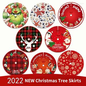 Christmas Decorations 2023 Merry Decoration Tree Skirts Elk Santa Snowflake Skirt Year Supplies Home Decor